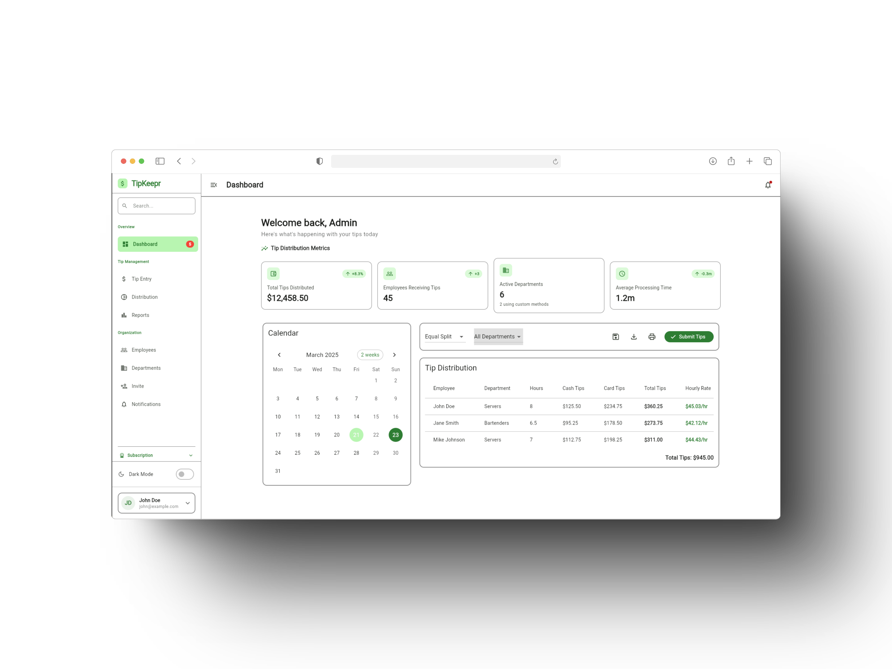 TipKeepr Desktop App